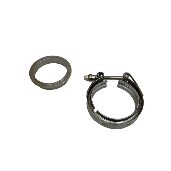 AGP Stainless vBand Turbine Housing Inlet Flange + Clamp 3.625" w- Step