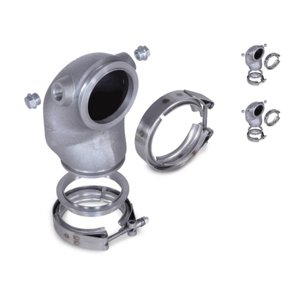 3" V-Band Tight Radius CAST Downpipe Elbow