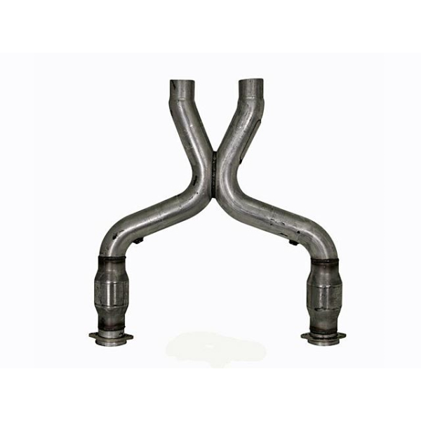 BBK Performance Short Mid X Pipe with Catalytic Converters - Aluminized Steel
