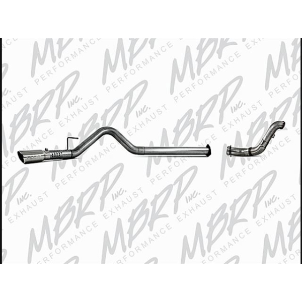 MBRP 4" Filter Back Single Side Exit - Aluminized inc Downpipe for 2011-2014 Ford Powerstroke 6.7L - S6284AL