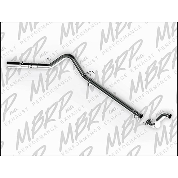 MBRP 4" Filter Back Single Side Exit with Downpipe - AL for 2008-2010 Ford Powerstroke 6.4L - S6282AL