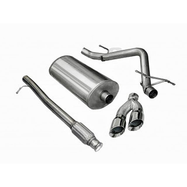 Corsa Performance Single Side Exit Catback with Twin 4.0 Inch Tips - Sport Sound Level