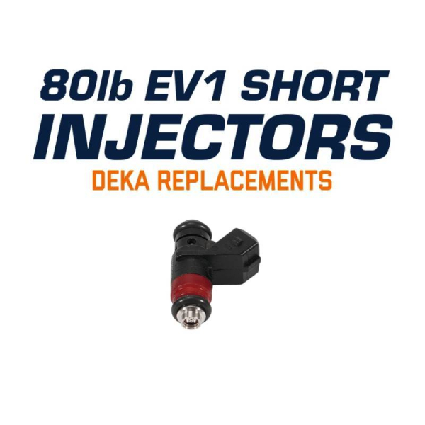 DEKA Style 80lbs Short (Red) Replacement Injectors by Deatschwerks