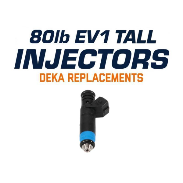 DEKA Style 80lbs Tall (Blue) Replacement Injectors by Deatschwerks