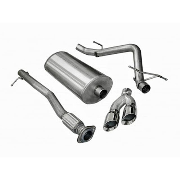 Corsa Performance Single Side Exit Catback with Twin 4.0 Inch Tip - Sport Sound Level