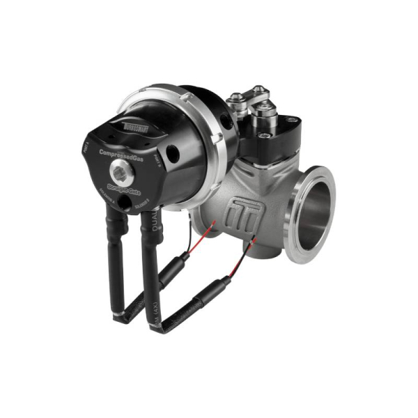 Turbosmart Compressed Gas StraightGate40 Inbuilt Solenoids 7PSI Black Wastegate