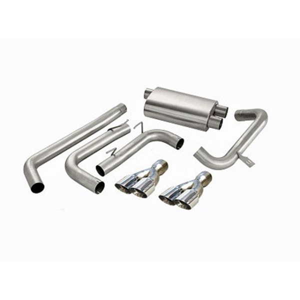 Corsa Performance Dual Rear Exit Cat-Back with Twin 3.5 Inch Tips - Sport sound Level
