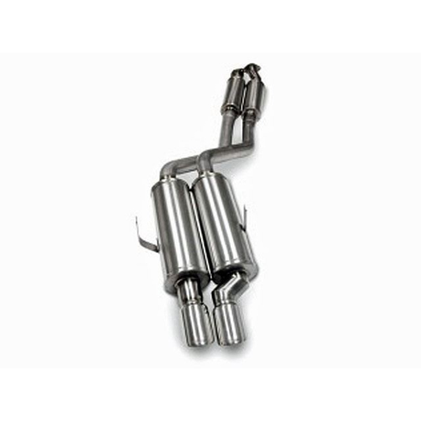 Corsa Performance Single Rear Exit Cat-Back with Twin 3.0 Inch Tip - Sport Sound Level