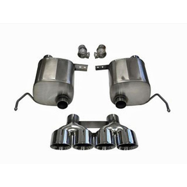 Corsa Performance Dual Rear Exit Valve-Back with Quad 4.5 Inch Tips - Xtreme Sound Level