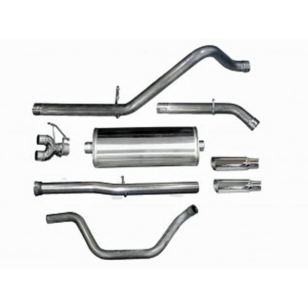 Corsa Performance Dual Rear Exit Catback with 4.0 Inch Tips - Sport Sound Level
