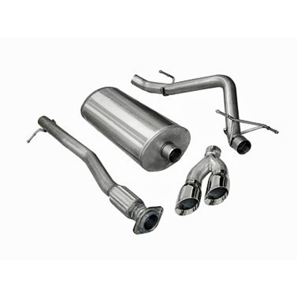 Corsa Performance Single Side Exit Catback with Twin 4.0 Inch Tip - Sport Sound Level